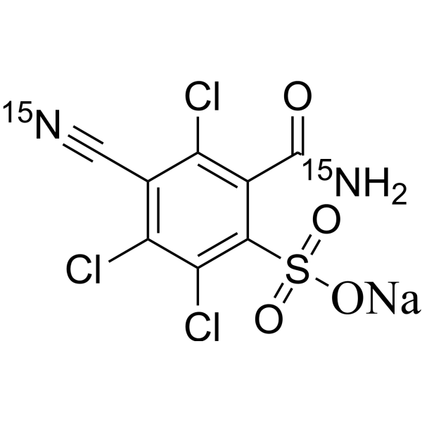 2-Carbamoyl-3,5,6-trichloro-4-cyanobenzenesulfonate (sodium)-15N2